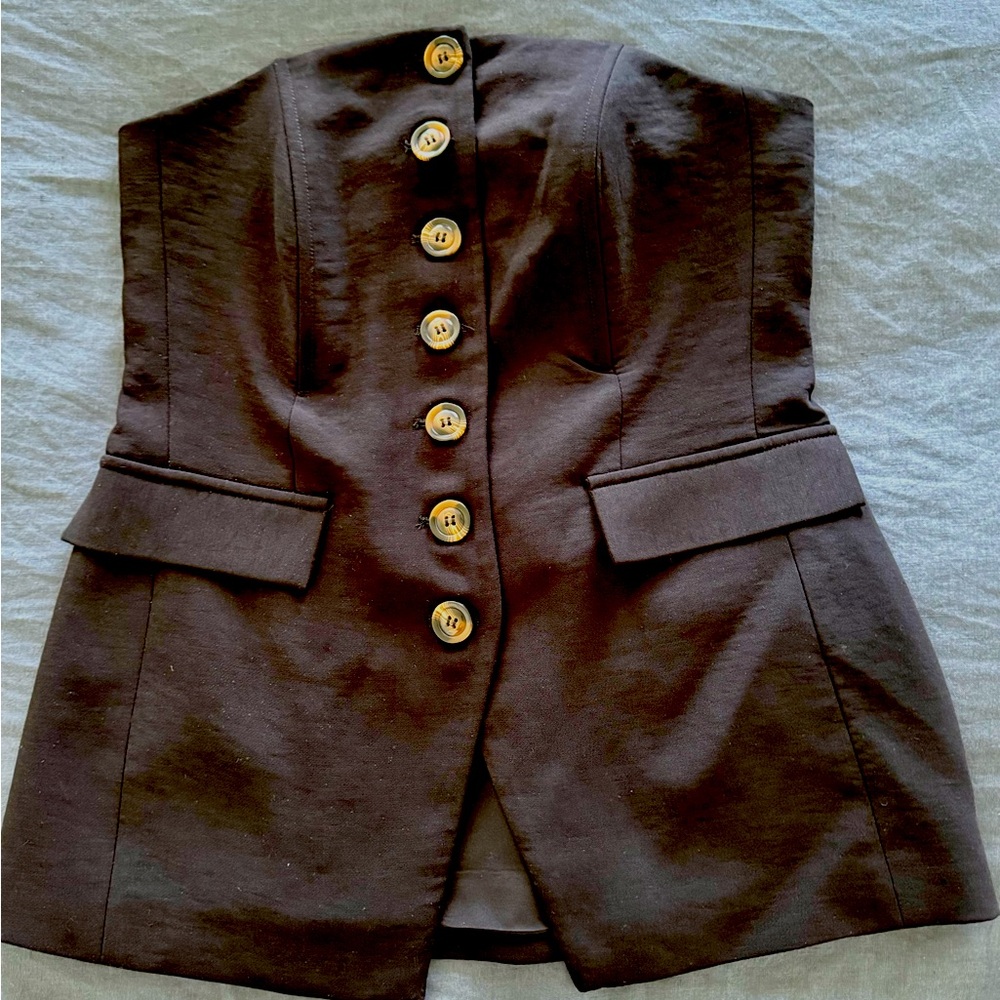 NWT Tailored Strapless Bustier Vest